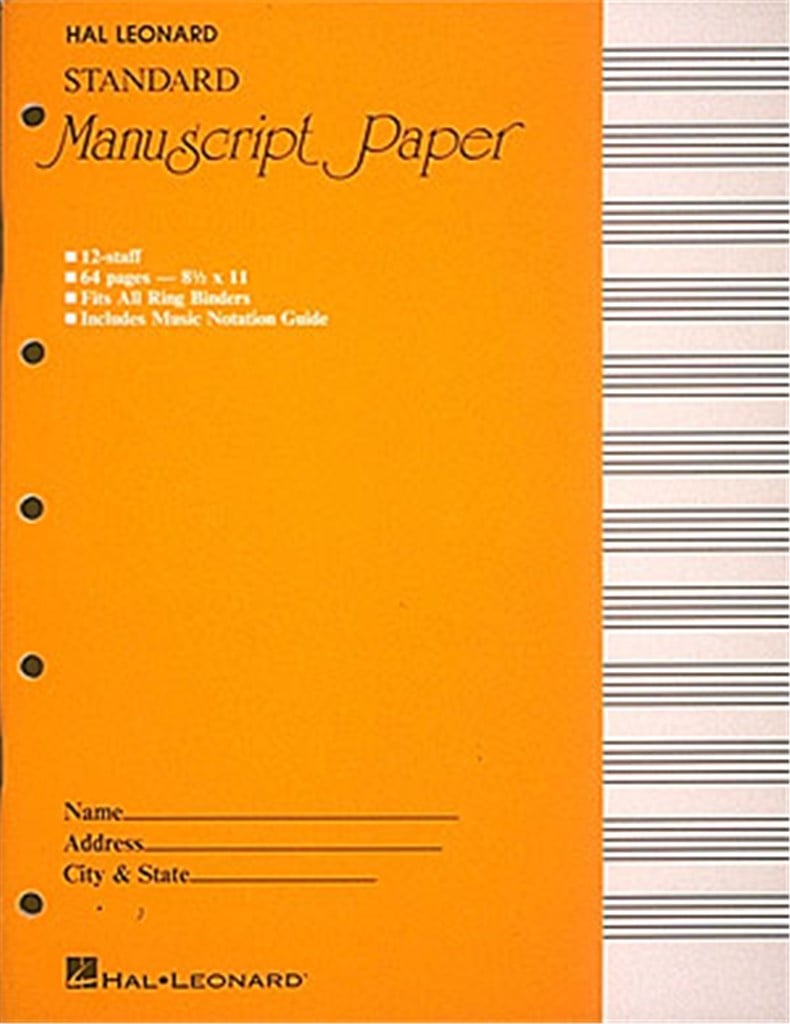 Standard Manuscript Paper Yellow Cover